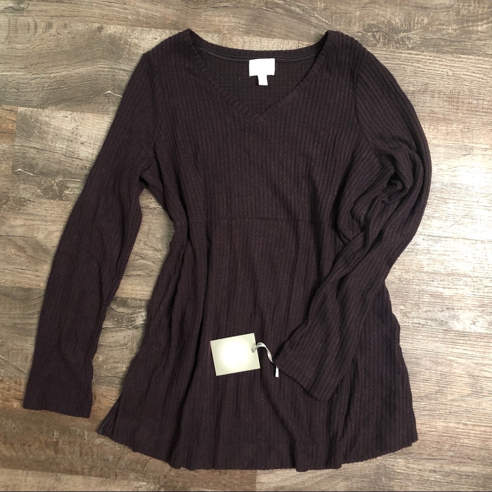 A:glow Maternity Dark Purple Soft Ribbed Sweater NWT Medium